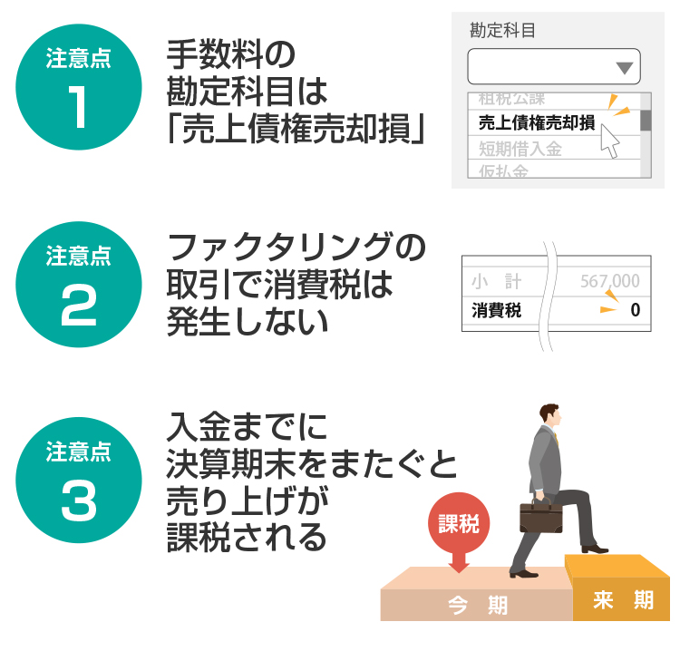 ファクタリングを仕訳する際の注意点