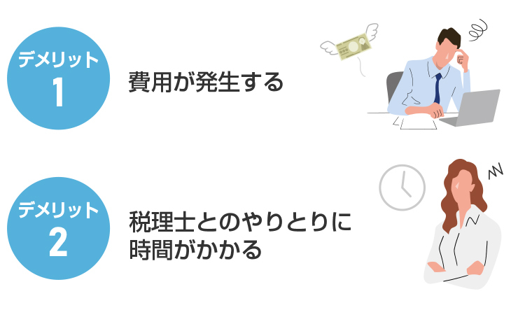 税理士に依頼するデメリット